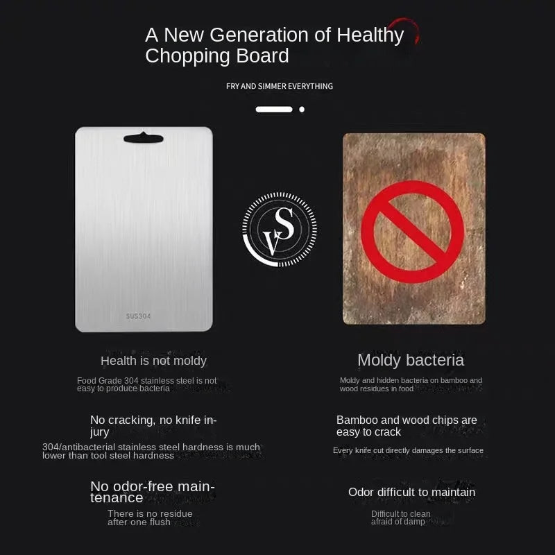 Stainless Steel Antibacterial Food Grade Cutting Board