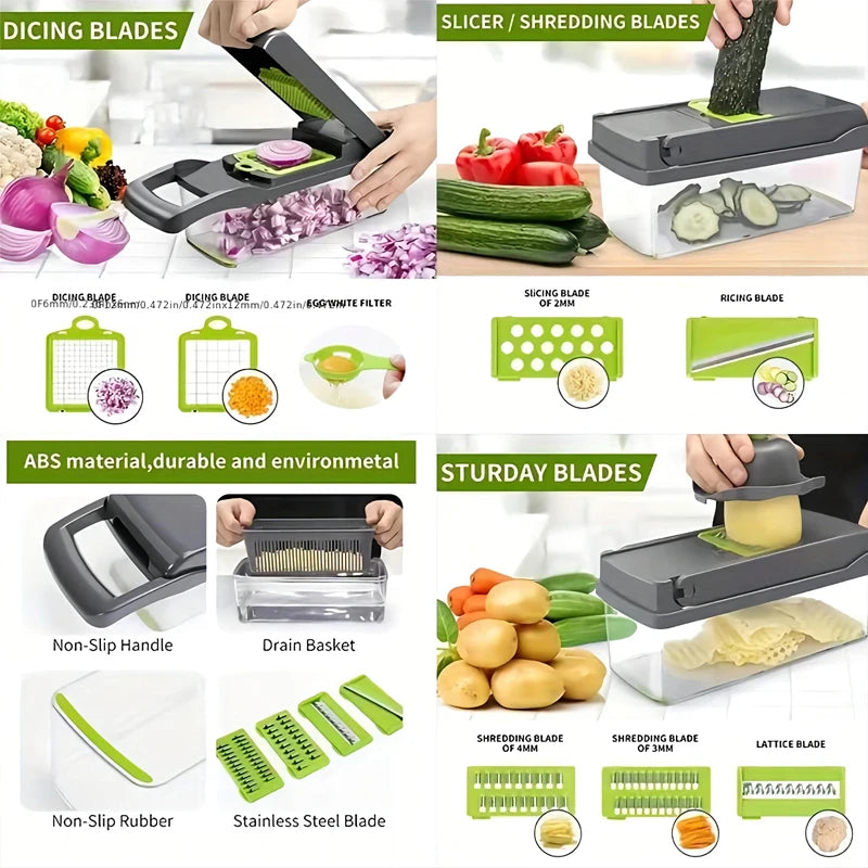 16 IN 1 Multifunctional Vegetable Slicer And Cutter