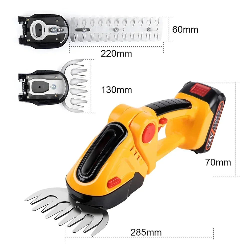 2 In 1 Cordless Electric Hedge Garden Trimmer