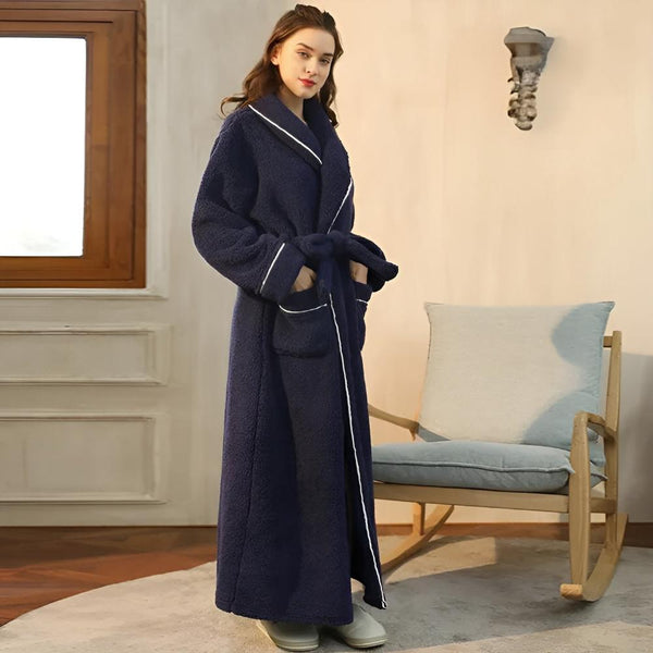VeluLuxe – Elegant Flannel Bathrobe with Ultimate Comfort