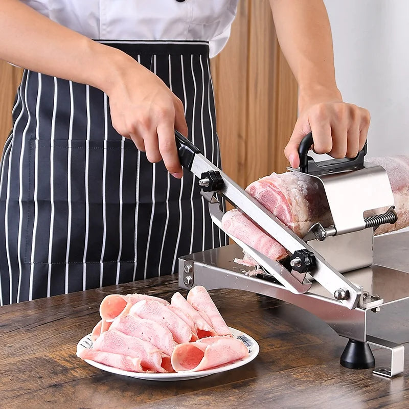 Professional Meat Slicer | Stainless Steel Manual Cutter