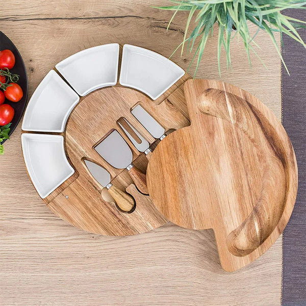 LuxeServe – Elegant Cheese Board and Knife Set for Festive Presentations
