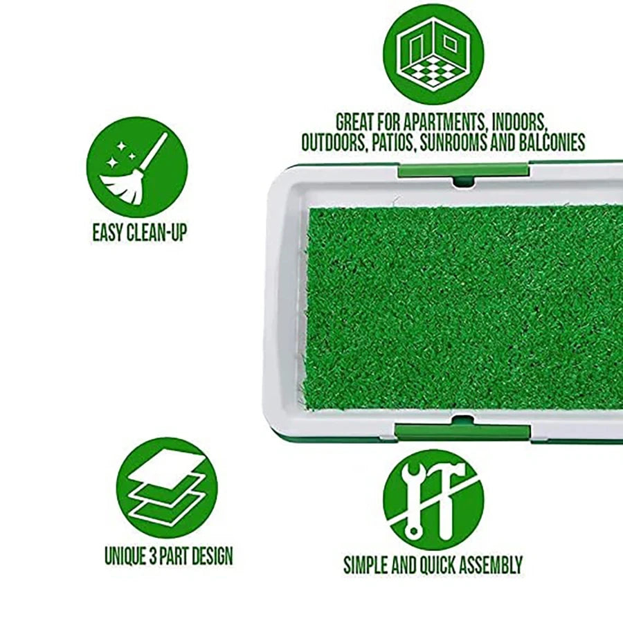 Dog Toilet With Artificial Turf – Non-Slip Mat For Indoor And Outdoor Use