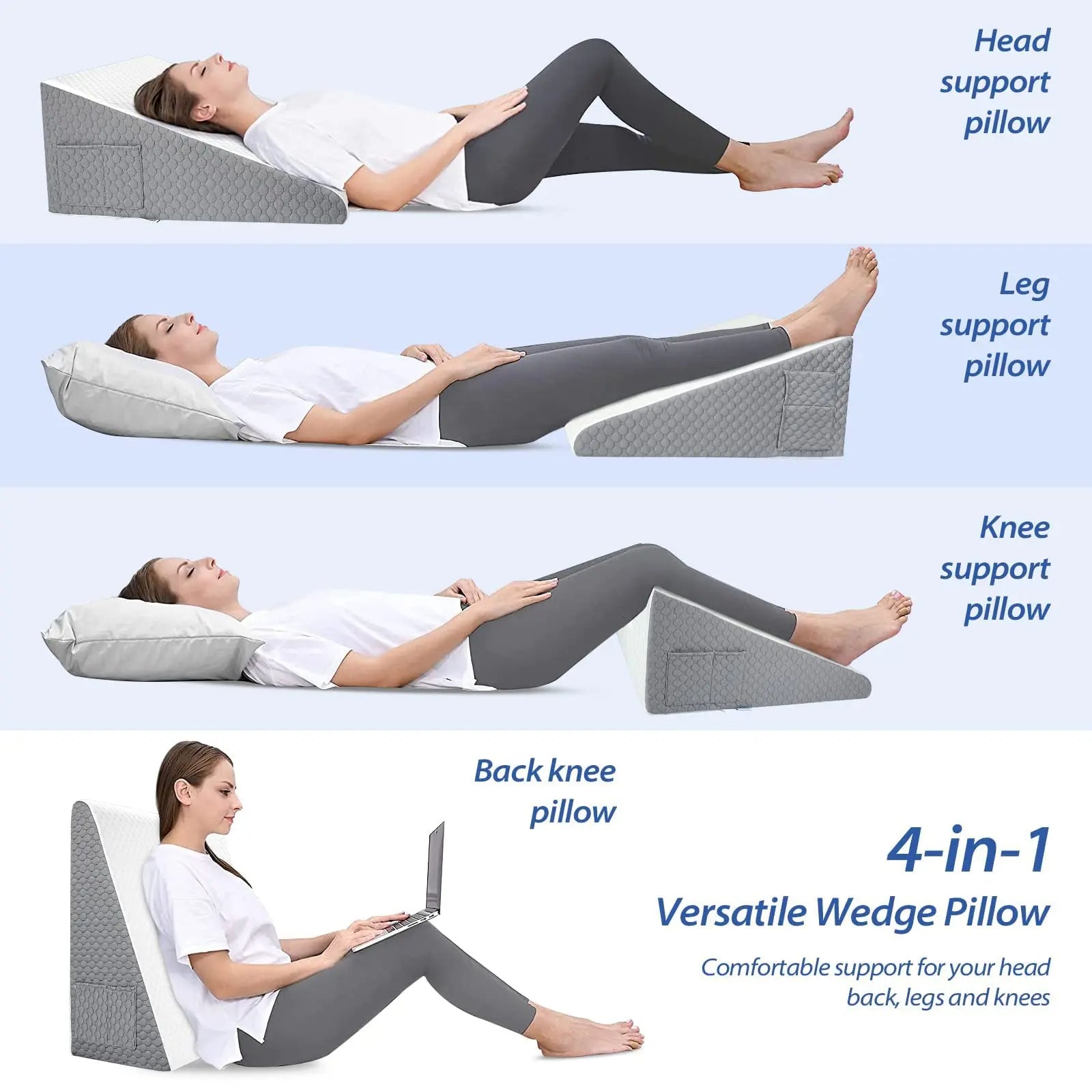 The Premium Wedge Pillow – Elevate Your Sleep & Breathe Easier