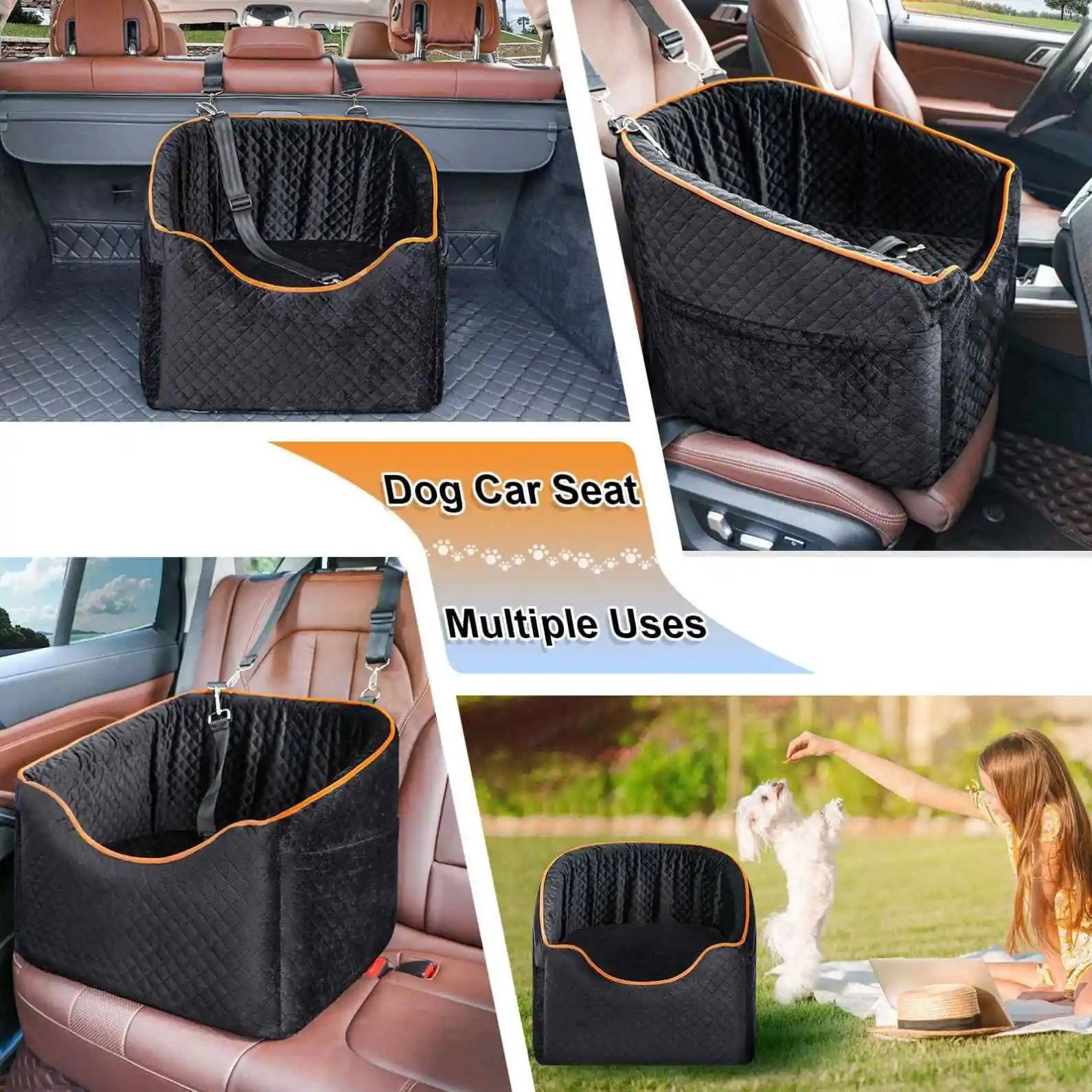 Elevated Dog Booster Seat for Car Travel
