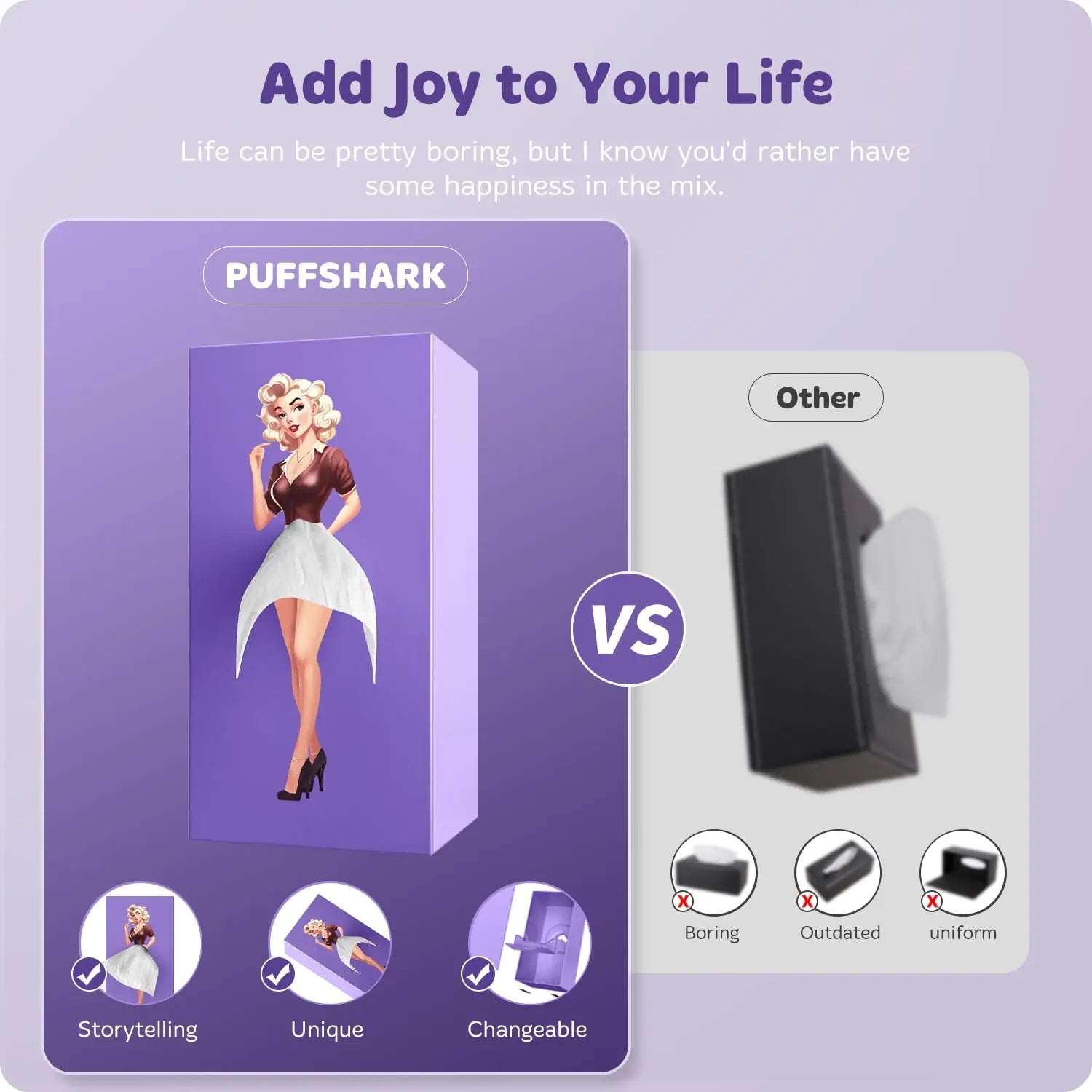 Flying Skirt Tissue Box