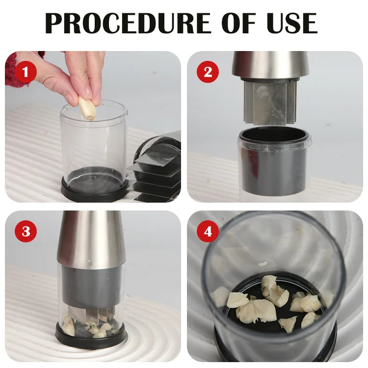 Stainless Steel Garlic Press | Quick Crush Manual Design