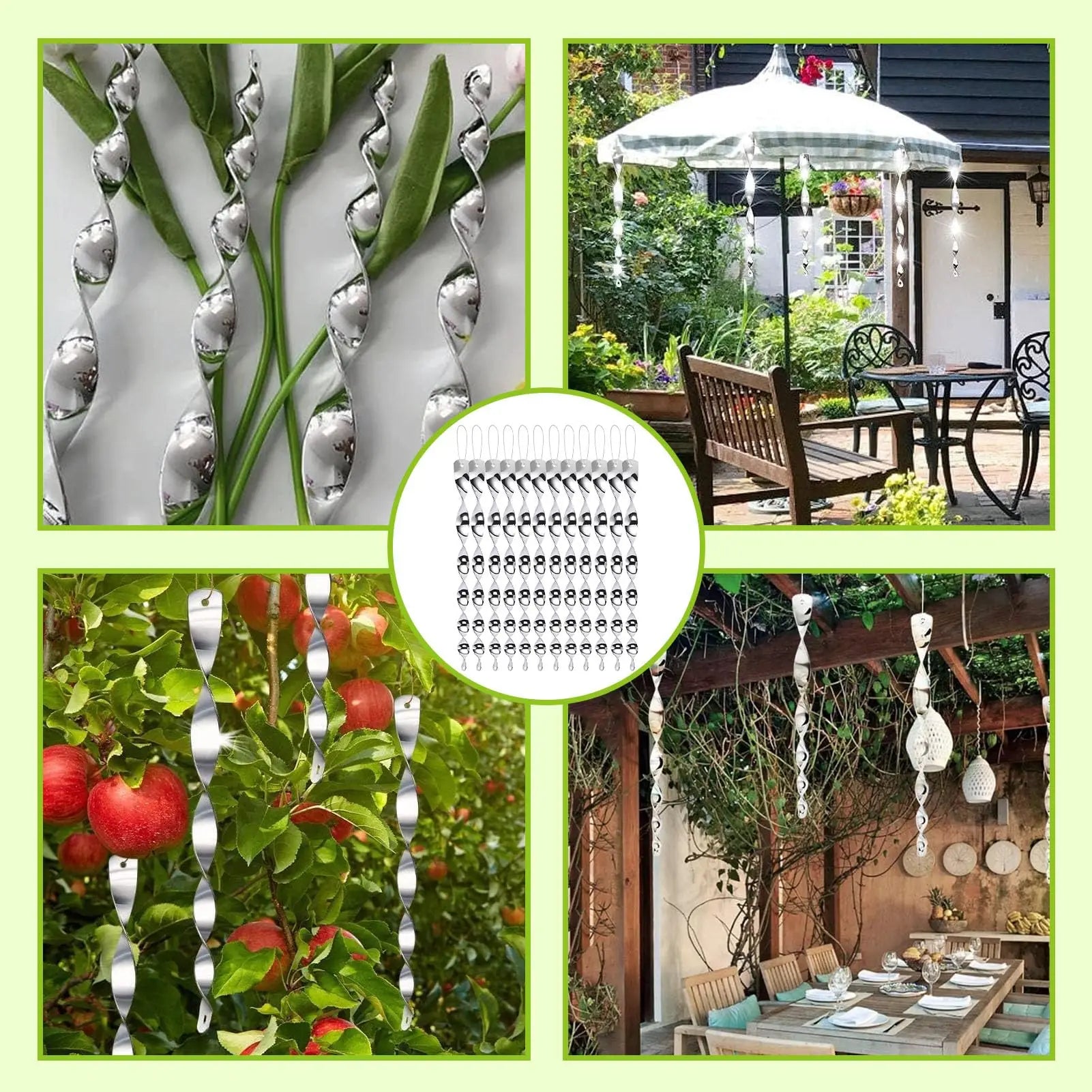 Reflective Bird Deterrent Spiral Rod