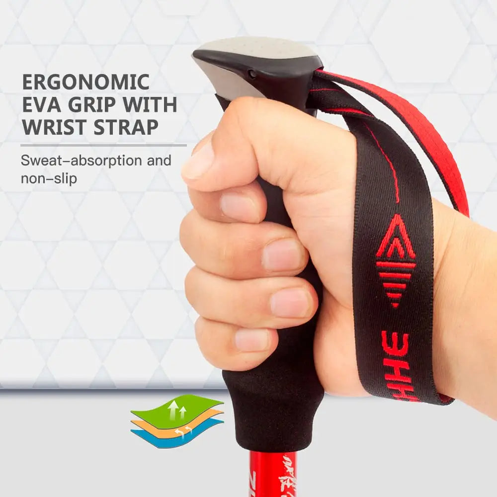 Adjustable Trekking Poles - Foldable Telescopic Pole