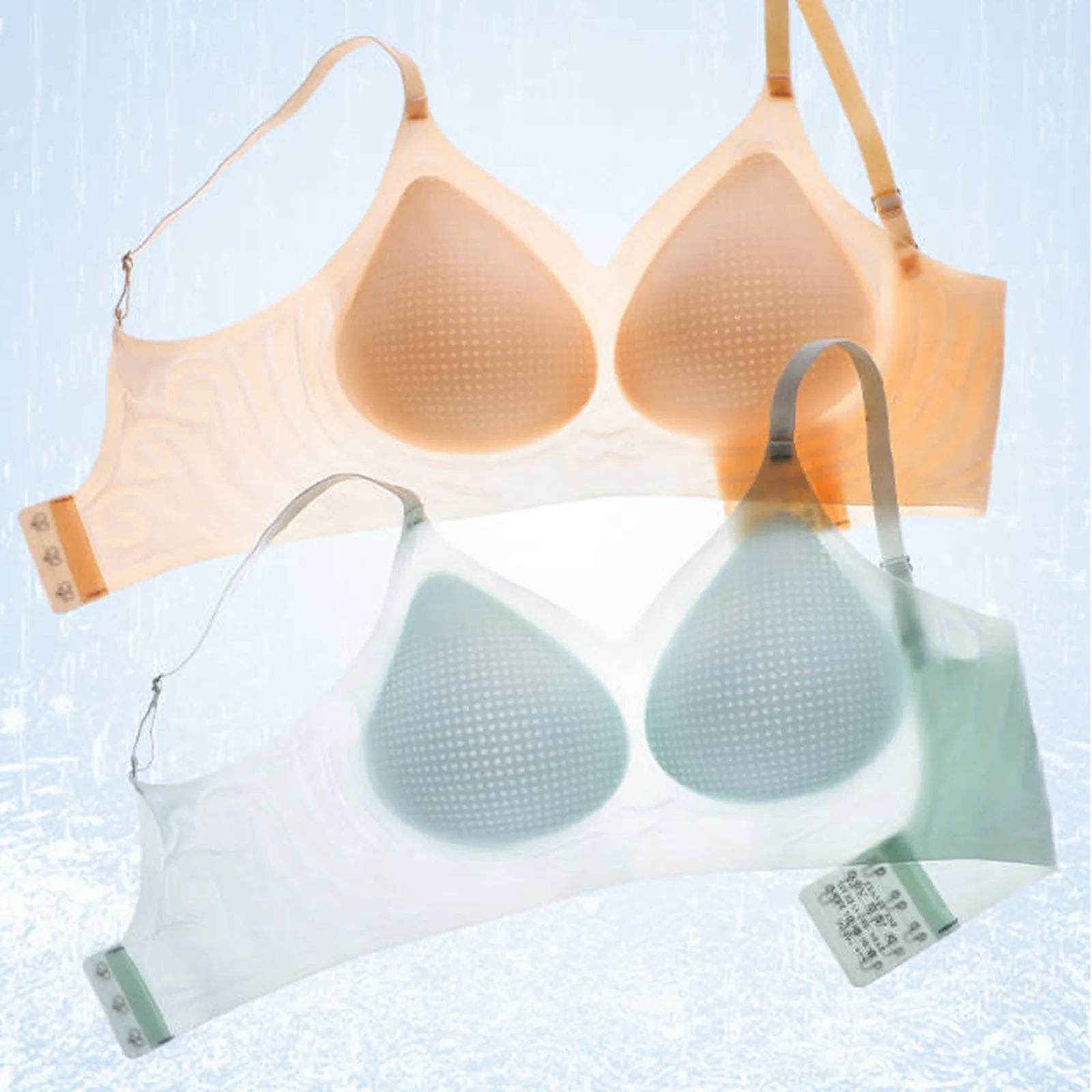 Ice Silk Ion Fiber Restoration Shaping Bra - Skin-friendly Ice Silk Lifting Bra Stretchy Breathable Ultra Thin Ice Silk Bra