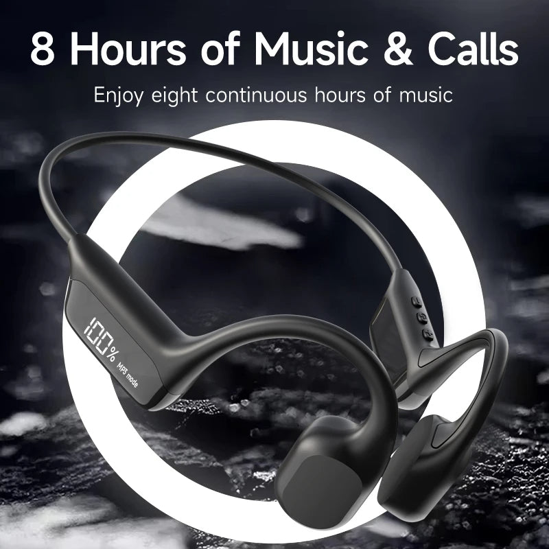 Waterproof Bone Conduction Swimming Headphones – Bluetooth 5.4 MP3 Headset (32GB)