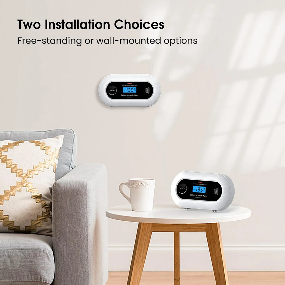 Carbon Monoxide Detector – 10-Year Battery CO Alarm with LCD