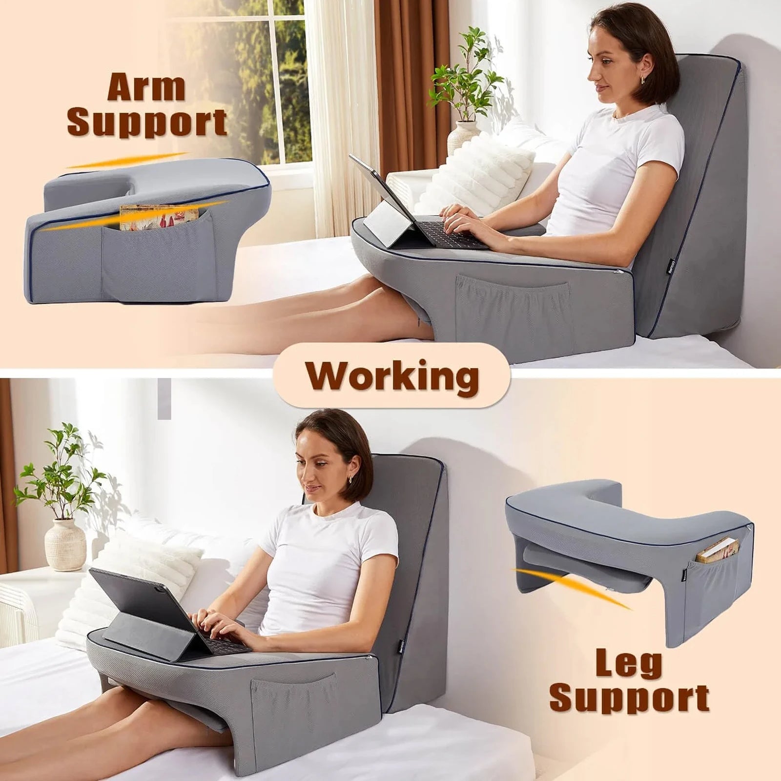 Reading Lap Pillow Laptop Desk for Bed