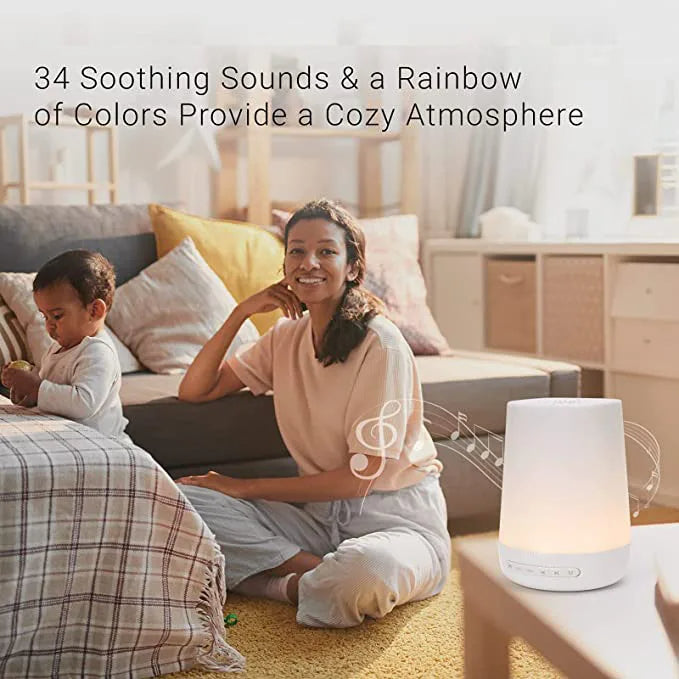 SleepHaven Pro – Smart White Noise Machine with App Control, Voice Assistant Integration, and Custom Lighting for Restful Sleep