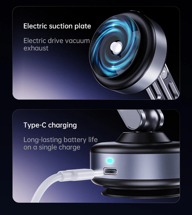 360° Rotation Vacuum Magnetic Car Phone Holder