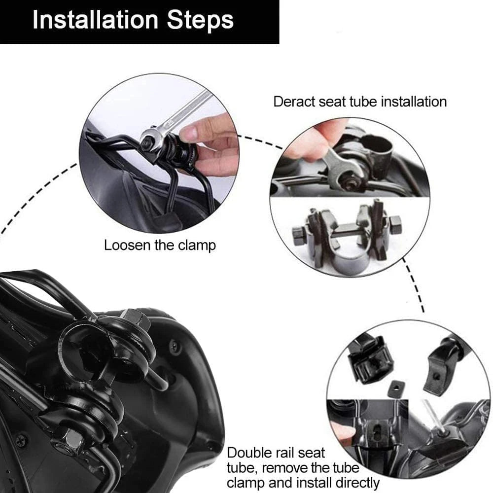 Gel Comfort Bicycle Saddle – Most Comfortable Bike Seat for Road and MTB, Lightweight PU Leather, Gel + Foam Filling, 27cm x 16cm