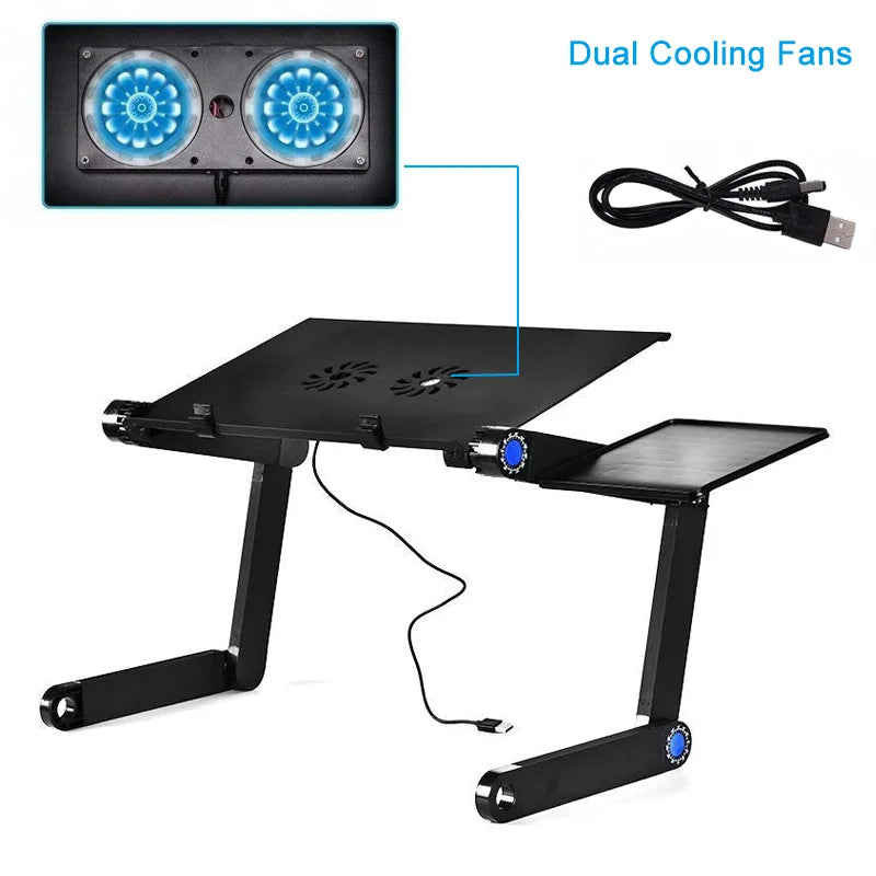 360 Ergonomic Laptop Stand For Desk With Detachable Mouse Plate