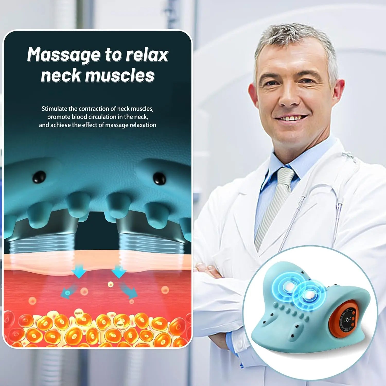 Neck Massager Pro – Advanced Deep Tissue Massage Device for Pain Relief & Relaxation