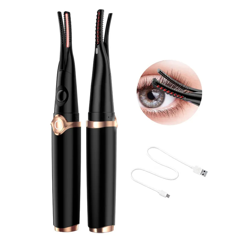 Heated Eyelash Curler USB Rechargeable Electric - Quick, Natural, 24-Hour Curl