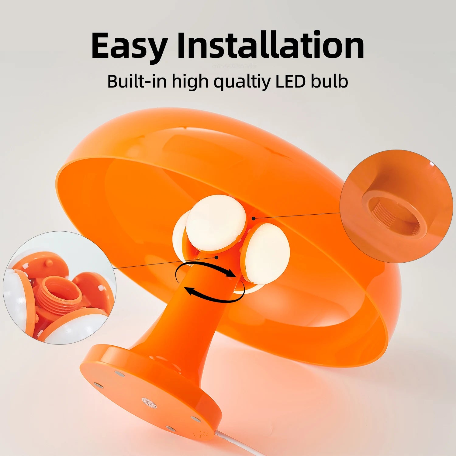 Orange Mushroom Lamp | Timeless Decor
