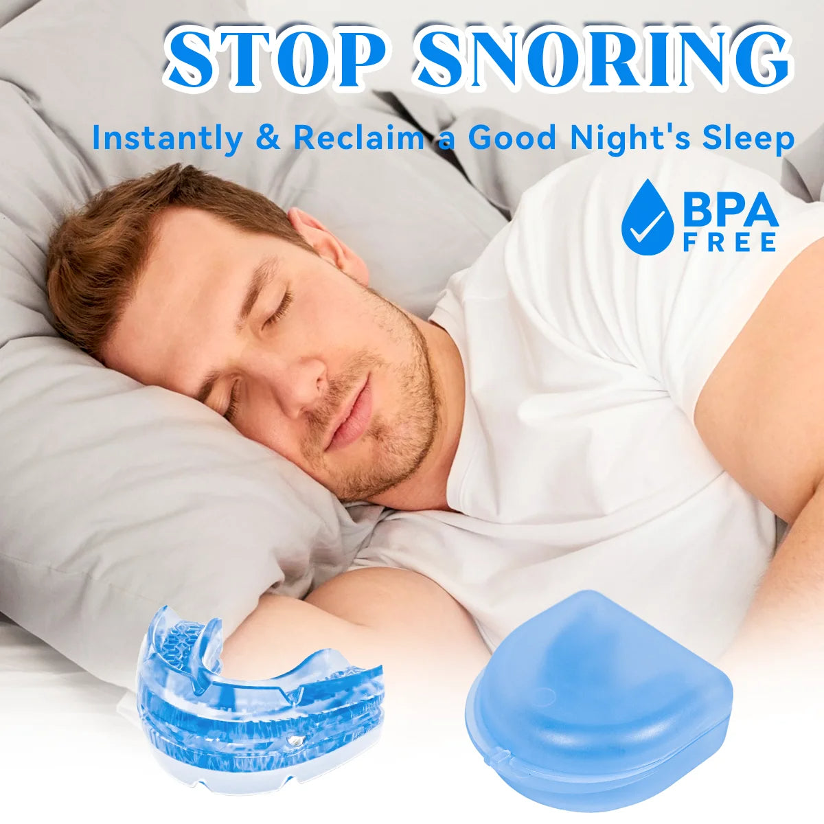 Adjustable anti-snoring mouthpiece
