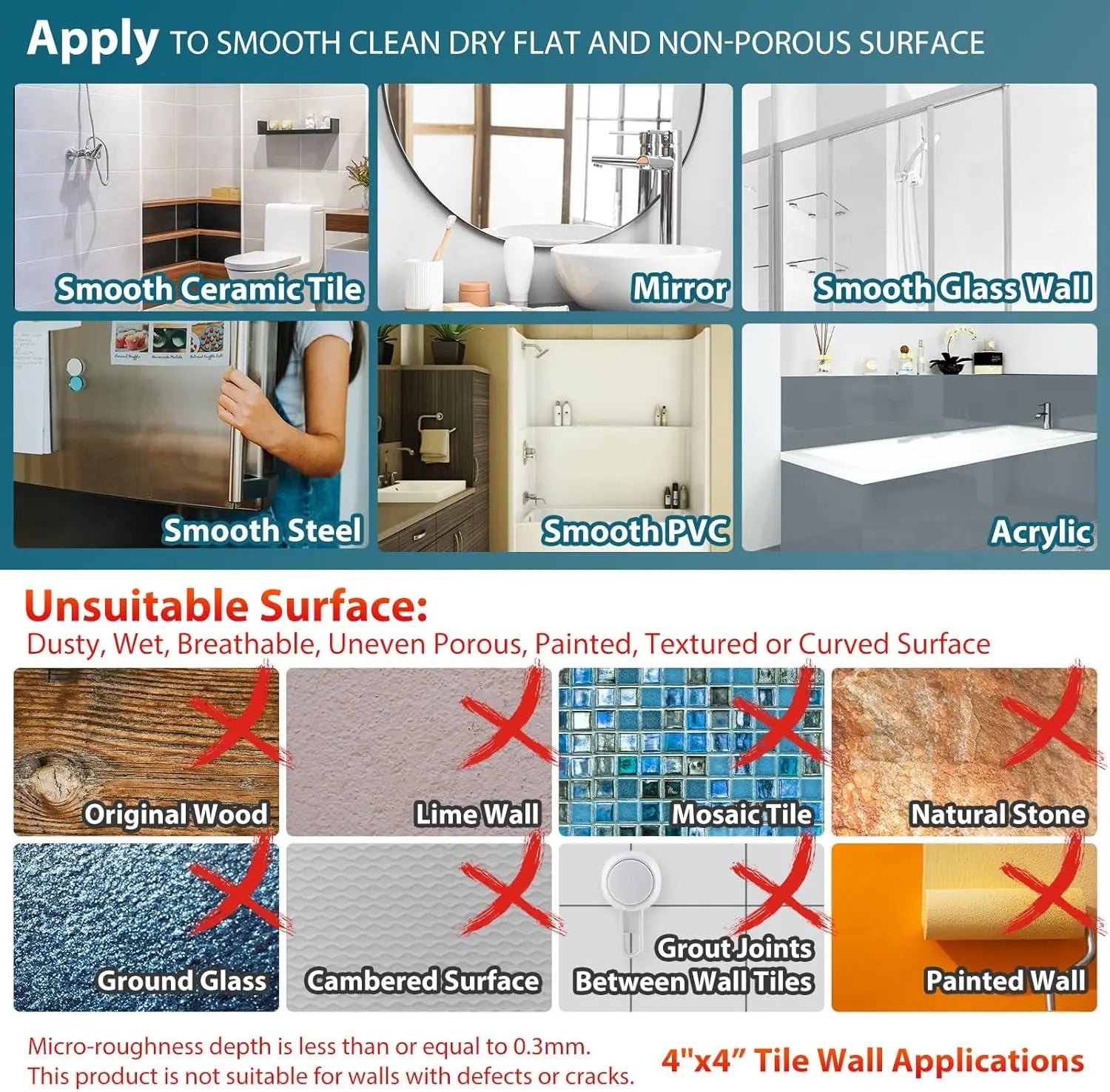 Heavy Duty Suction Shower Grab Bars – 2pcs No-Drill Waterproof Handles for Bathtubs & Showers, Safe Support for Seniors and the Elderly