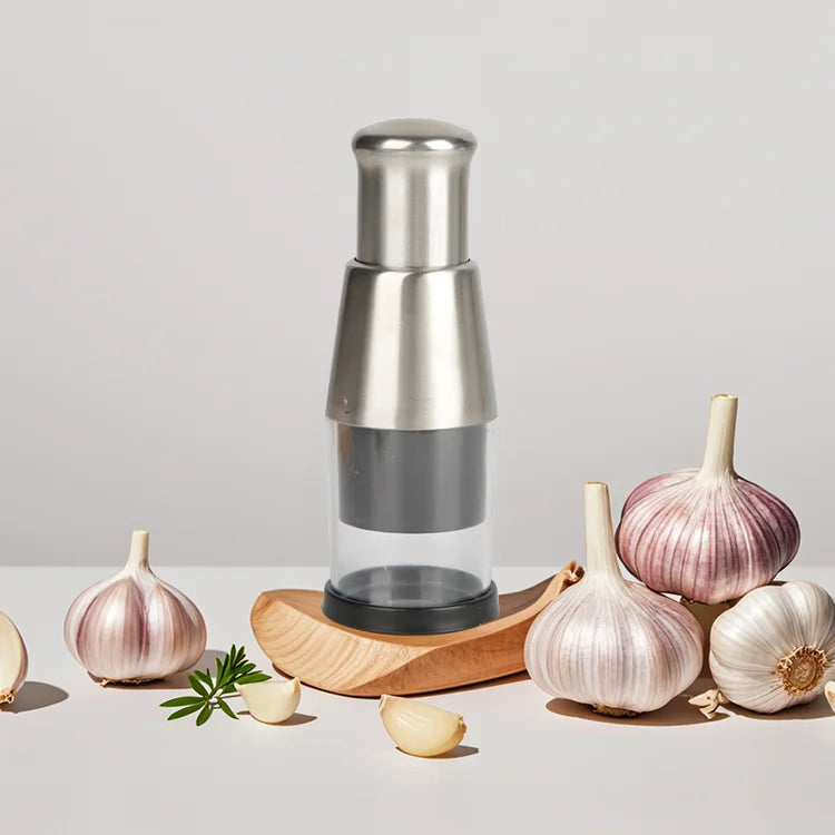 Stainless Steel Garlic Press | Quick Crush Manual Design