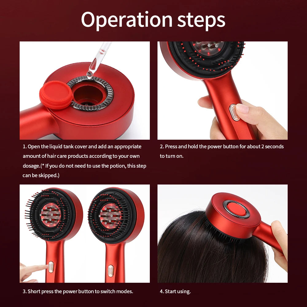 3-in-1 Red Light Scalp Massager