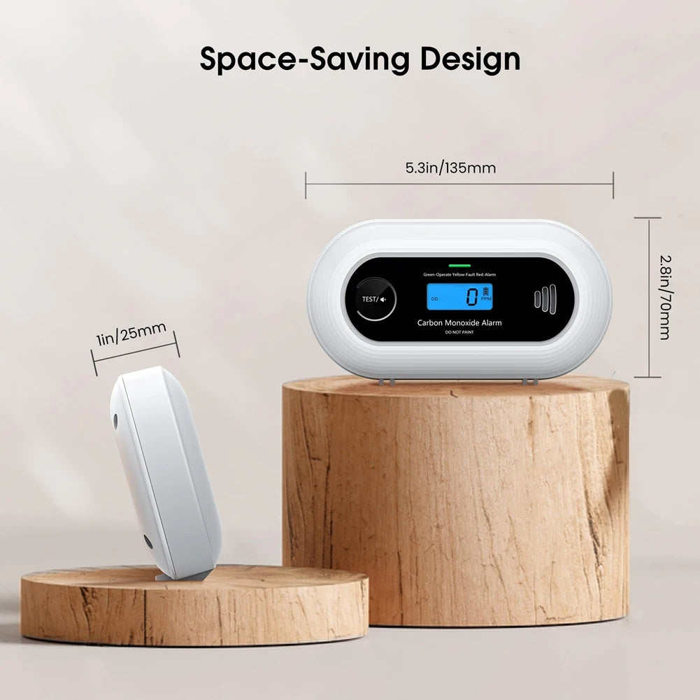 Carbon Monoxide Detector – 10-Year Battery CO Alarm with LCD