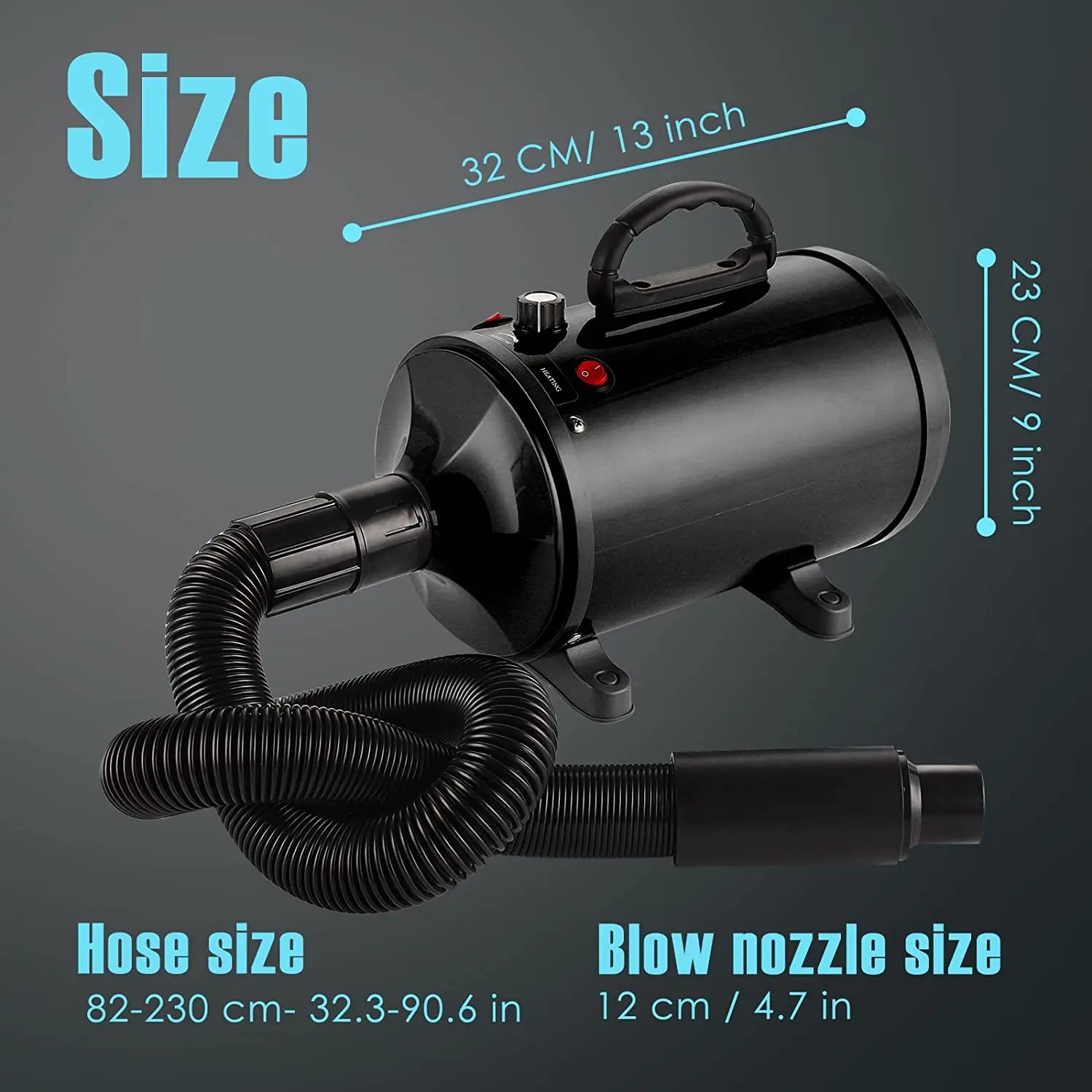 Premium High-Velocity Dog Hair Grooming Blow Dryer