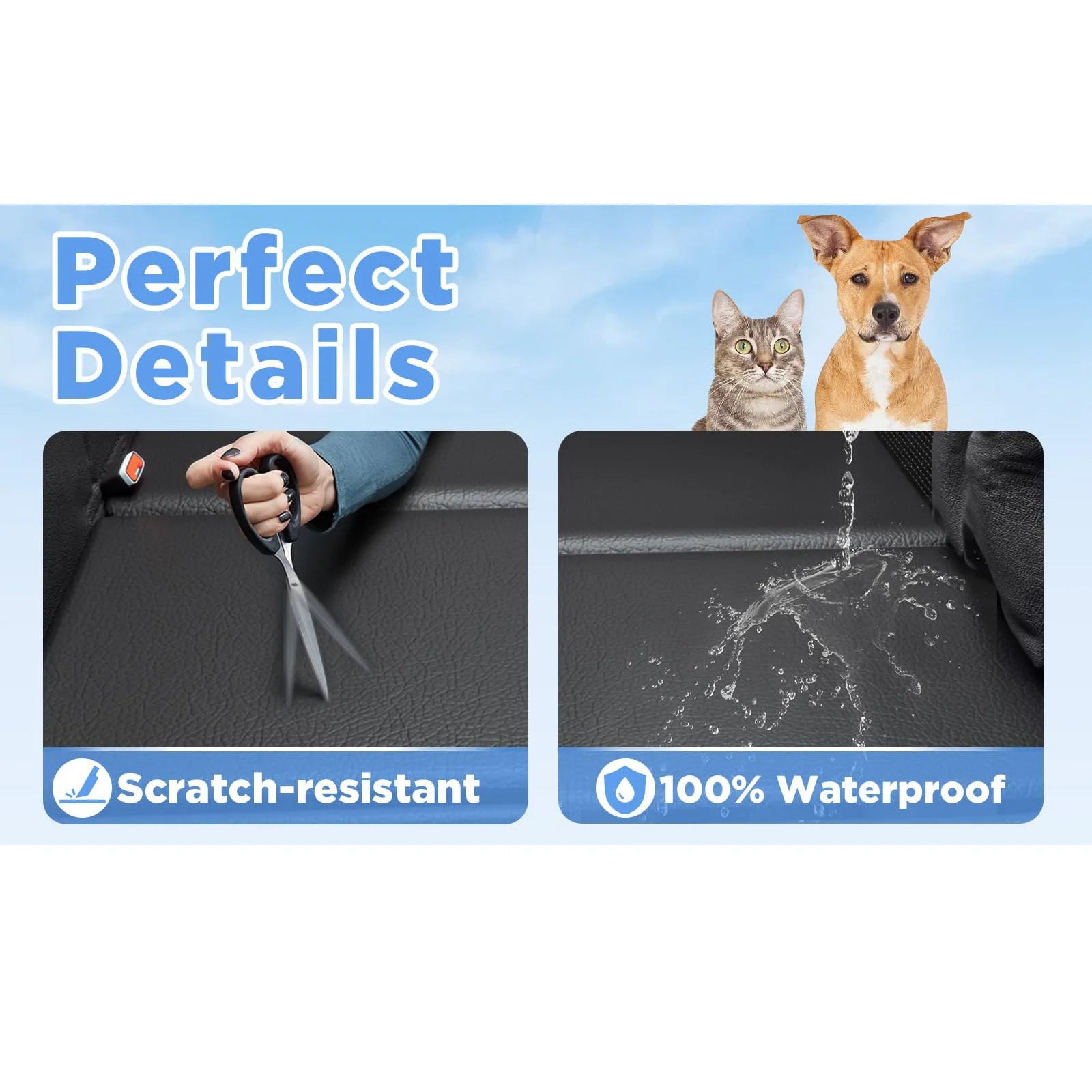 Hard Bottom Car Seat Cover for Dogs