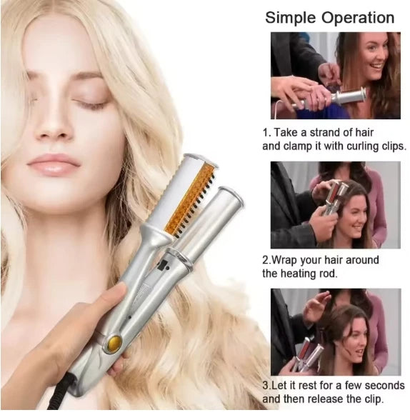 Professional 2 in 1 Rotating Iron Hair Brush