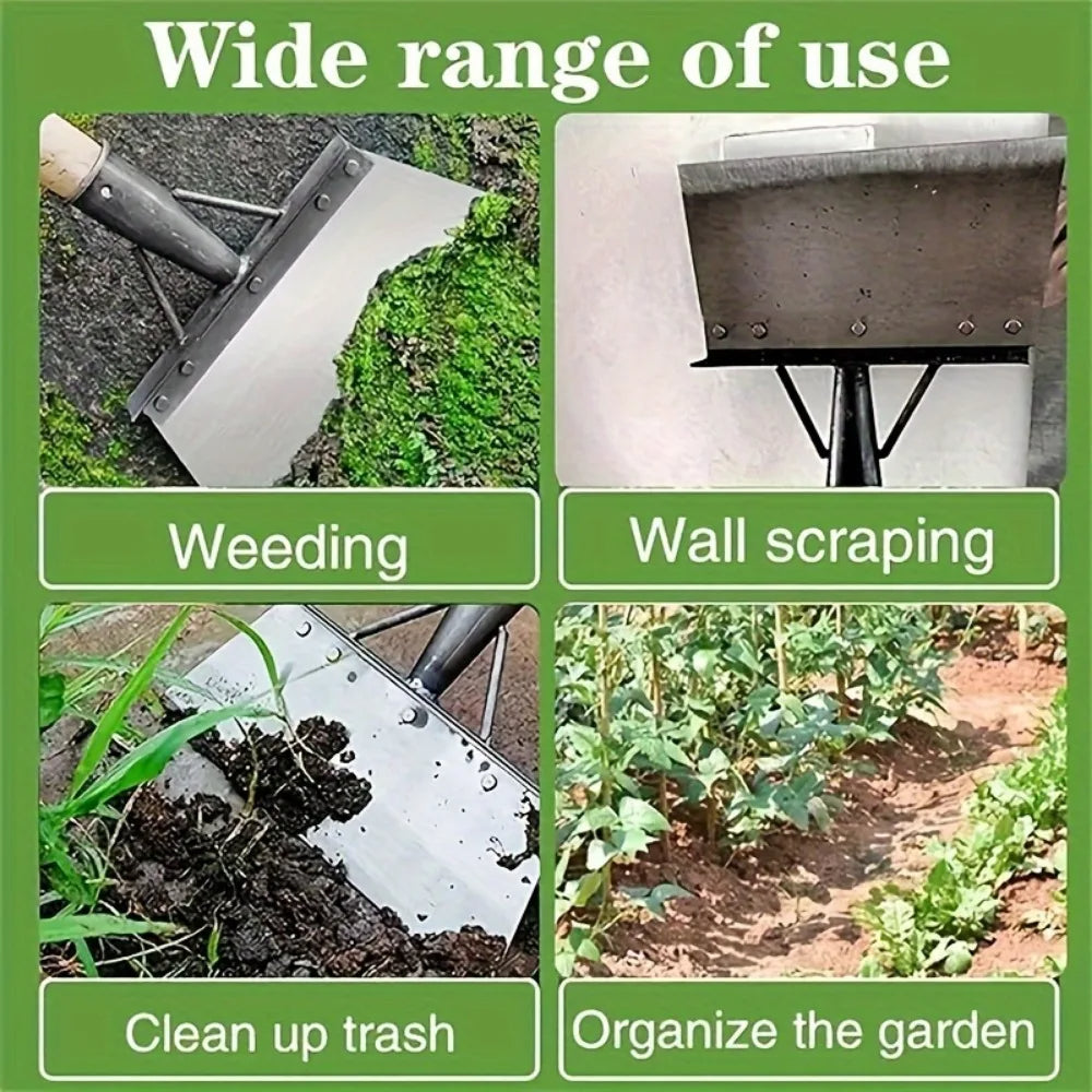 Ergonomic Garden Scraper Tool – Lightweight, Durable, and Multifunctional for Easy Cleaning of Weeds and Leaves