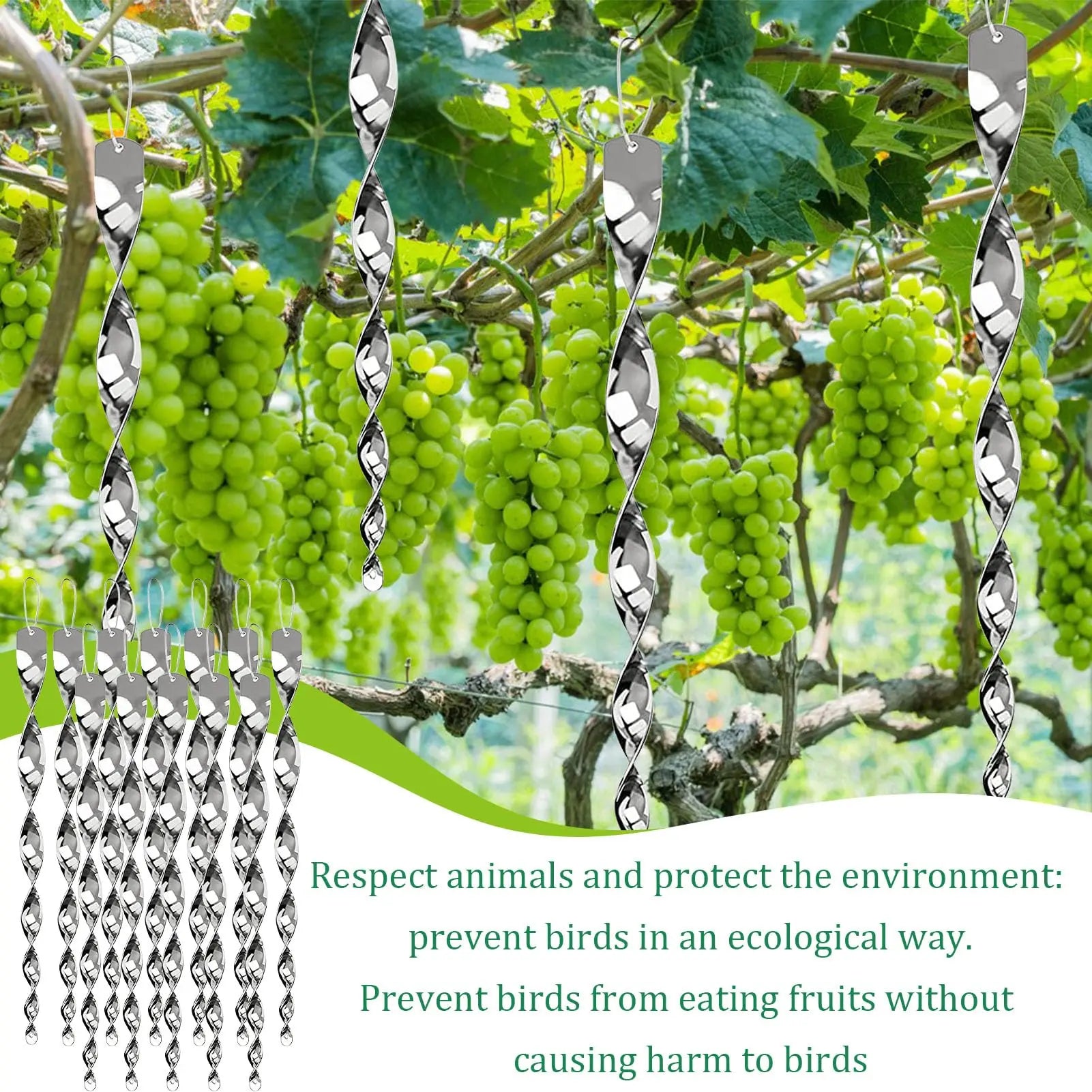 Reflective Bird Deterrent Spiral Rod