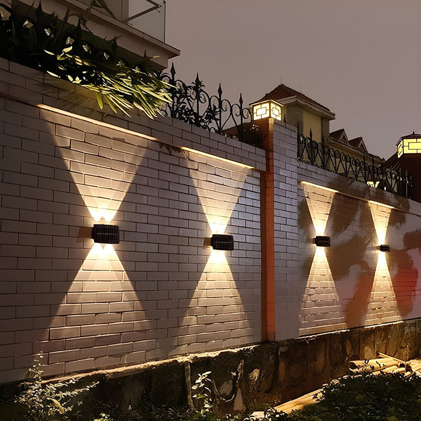 Outdoor Solar LED Wall Light Up and Down Waterproof Garden Lamp