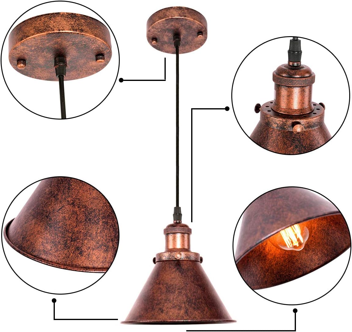 CopperDome | Industrial Vintage Antique Copper Pendant Light