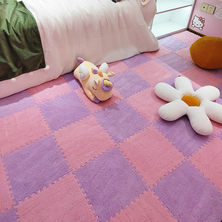 Modern Tiles and Carpet Plush Cut Composite Non-Slip Carpet Tiles