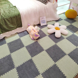 Modern Tiles and Carpet Plush Cut Composite Non-Slip Carpet Tiles