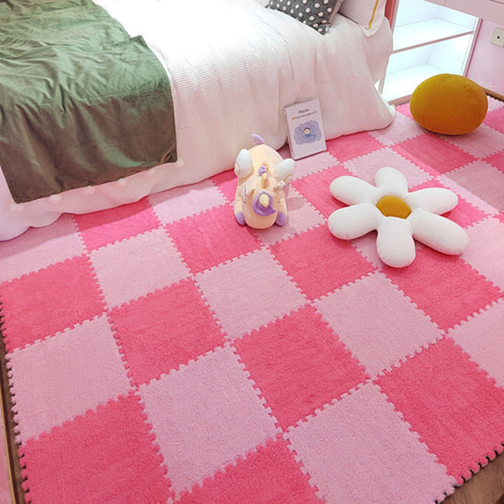 Modern Tiles and Carpet Plush Cut Composite Non-Slip Carpet Tiles