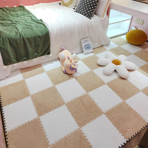 Modern Tiles and Carpet Plush Cut Composite Non-Slip Carpet Tiles