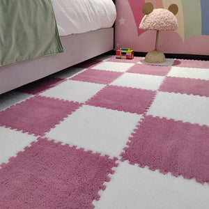 Modern Tiles and Carpet Plush Cut Composite Non-Slip Carpet Tiles