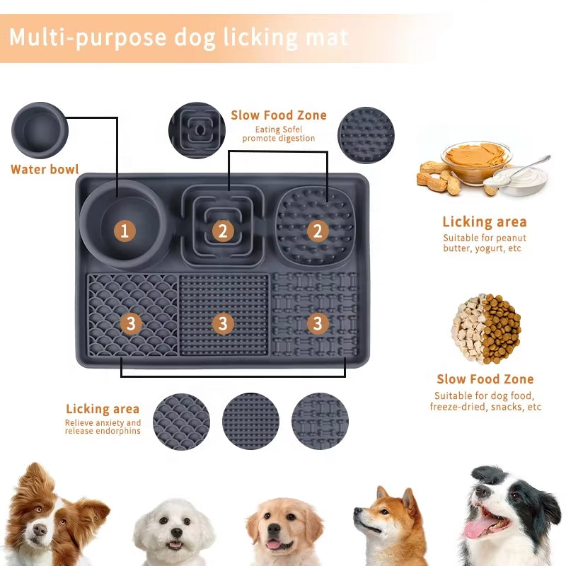 Silicone Dog Lick Mat with Suction