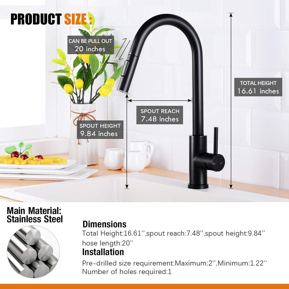 Kitchen Tap with Touch Sensor and Pull Out