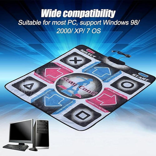Step Dance Mat for PC – Non-Slip USB Dance Pad for Gamers & Dancers
