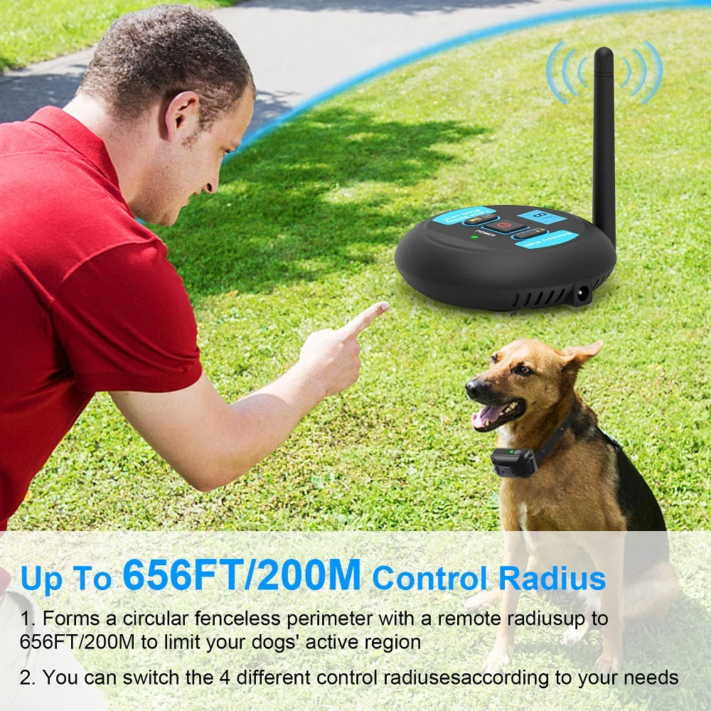 2-In-1 Electric Pet Wireless Fence And Training Collar System