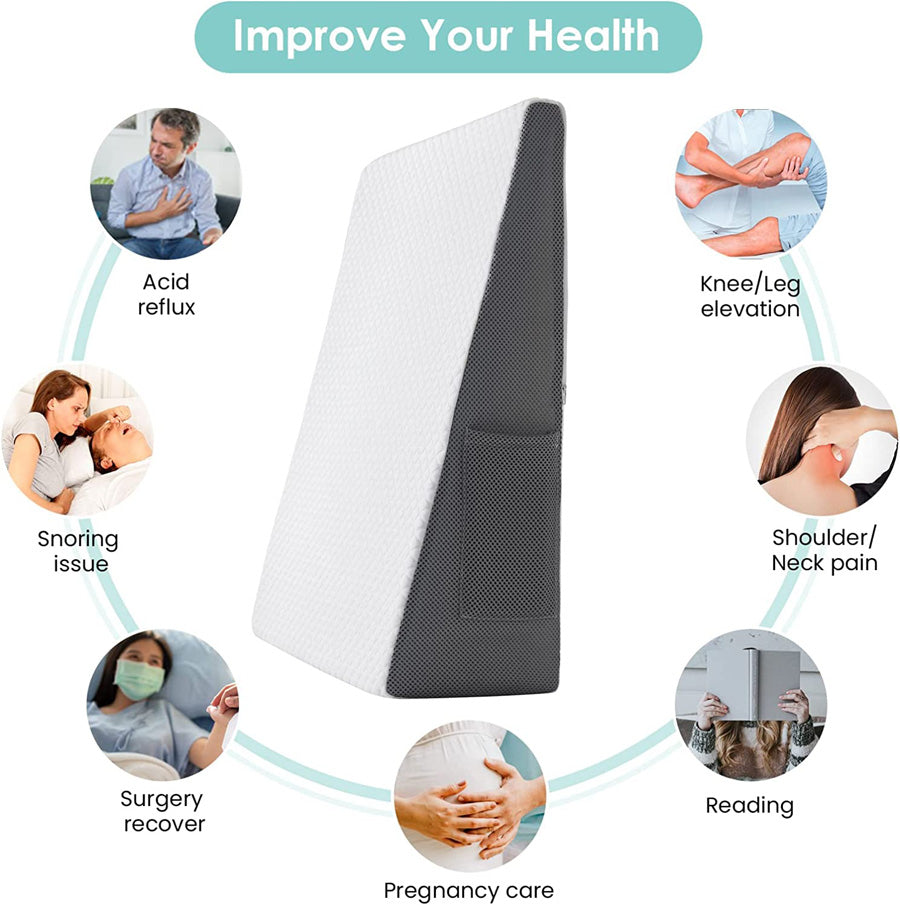 The Premium Wedge Pillow – Elevate Your Sleep & Breathe Easier