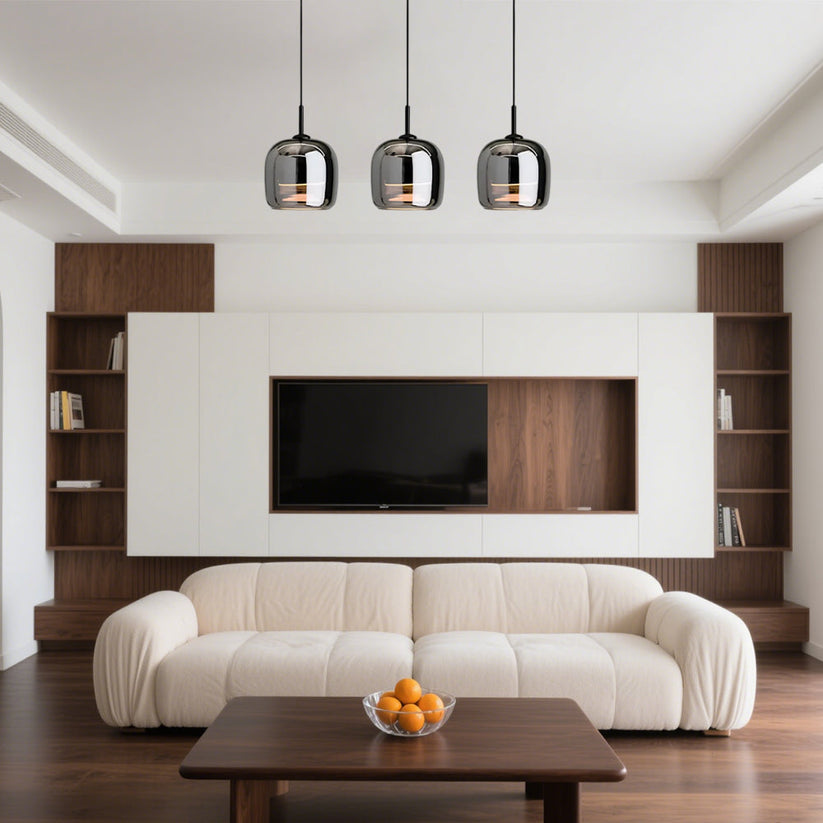 Modern Black Glass Pendant Light