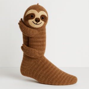 Cozy Animal Knitted Socks Plush Winter Slipper Socks