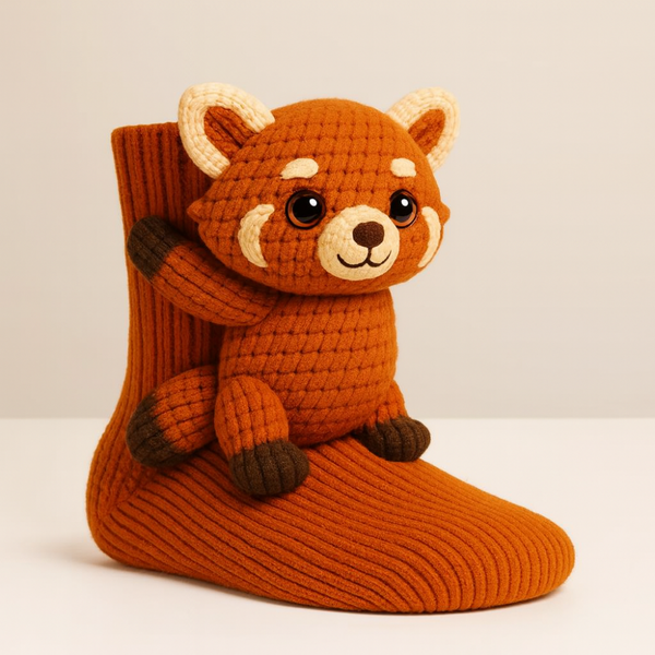 Cozy Animal Knitted Socks Plush Winter Slipper Socks