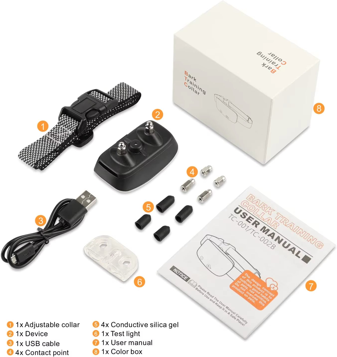 Automatic No-Bark Dog Collar – Rechargeable Waterproof Anti-Barking Training Collar for All Breeds